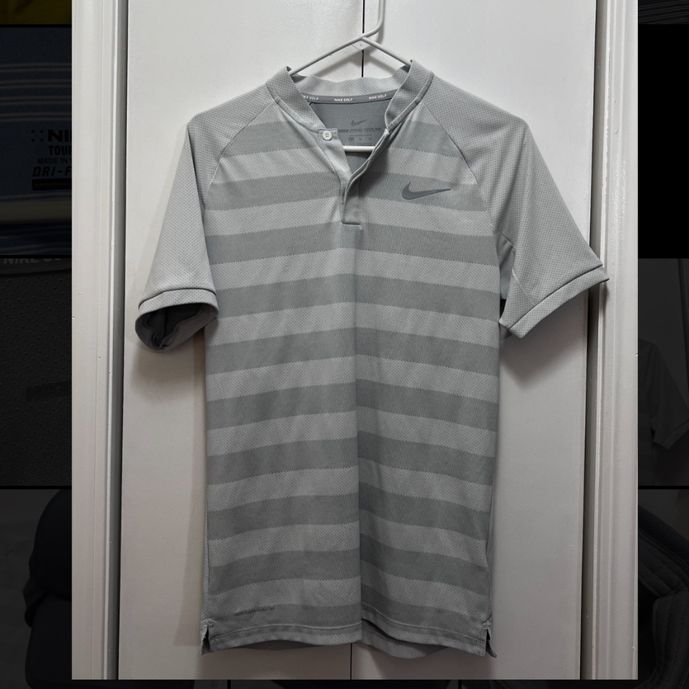 Grey NIKE ZONAL COOLING Golf Shirt